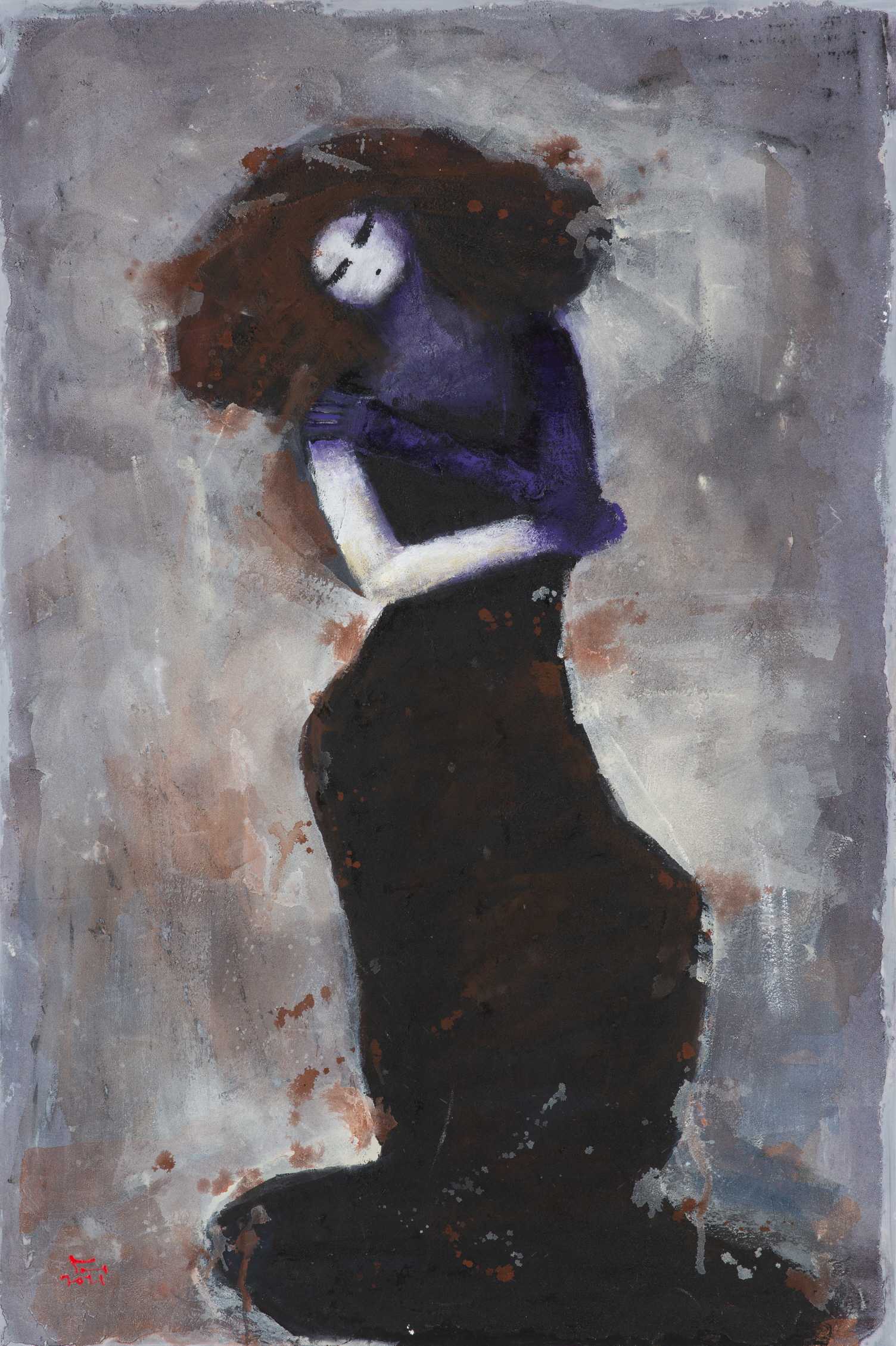 1..열애-그녀Y  145.5+97.0   mixed media on canvas 2021